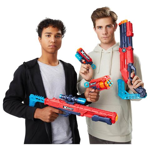  Bộ đồ chơi phóng thanh xốp mút X-Shot (4 bệ phóng, 6 lon, 48 thanh mút) - 36251 