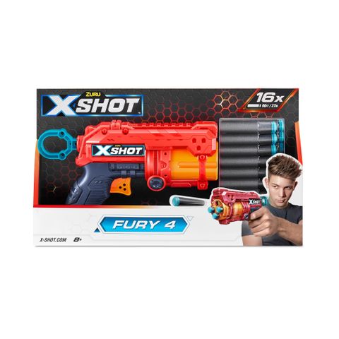  Đồ chơi phóng thanh xốp mút Fury 4 X-Shot (16 thanh mút) - 36377 