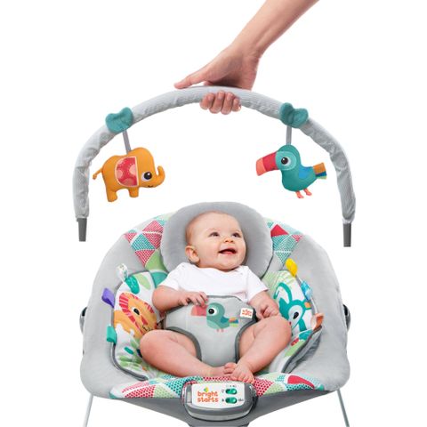  Đồ chơi ghế rung họa tiết chim Toucan đáng yêu Bright Starts 10589 