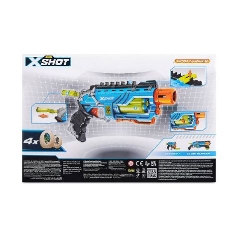  Bộ đồ chơi phóng thanh xốp mút Dino Attack X-Shot (4 quả trứng, 16 thanh mút) - 4860 