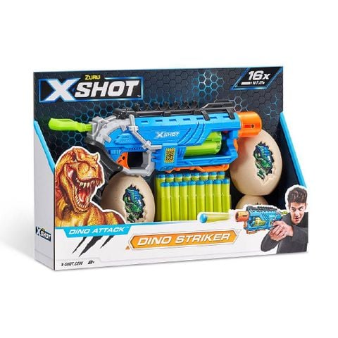  Bộ đồ chơi phóng thanh xốp mút Dino Attack X-Shot (4 quả trứng, 16 thanh mút) - 4860 