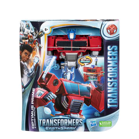  Đồ chơi robot biến hình Earthspark Spinchanger Optimus Prime Transformers 