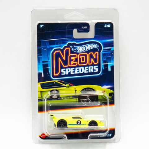  HRW77 Mô hình xe Hot Wheels Neon Speeders FORD GT 