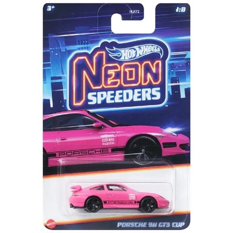  HRW75 Mô hình xe Hot Wheels Neon Speeders PORSCHE 911 GT3 CUP 