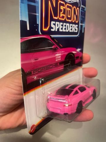  HRW75 Mô hình xe Hot Wheels Neon Speeders PORSCHE 911 GT3 CUP 