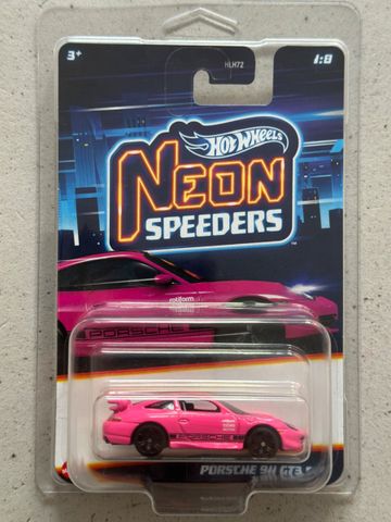  HRW75 Mô hình xe Hot Wheels Neon Speeders PORSCHE 911 GT3 CUP 