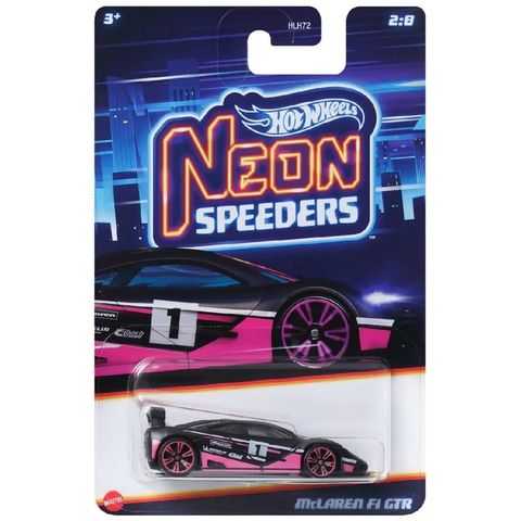  HRW76 Mô hình xe Hot Wheels Neon Speeders MC LAREN F1 GTR 
