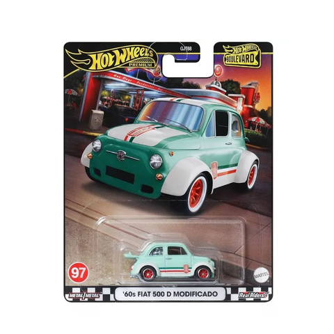  HRT65/GJT68 Mô hình siêu xe Hot Wheels BOULEVARD 60’s FIAT 500D MODIFICADO 