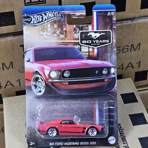  JBY51/GRT01 Mô hình siêu xe HW 69 Ford Mustang Boss 302 - red 