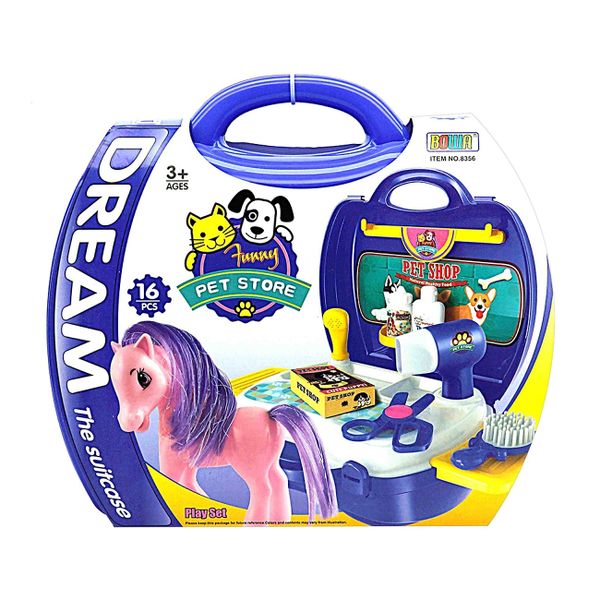 Bộ Vali Chăm Sóc Thú Cưng Ngựa Con Bowa 8356