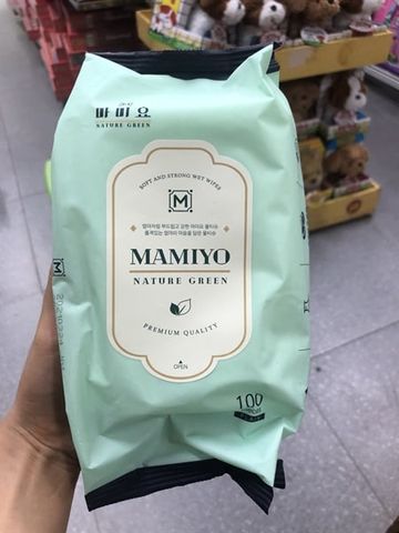  giấy ướt MAMIYO Nature green 100 tờ 