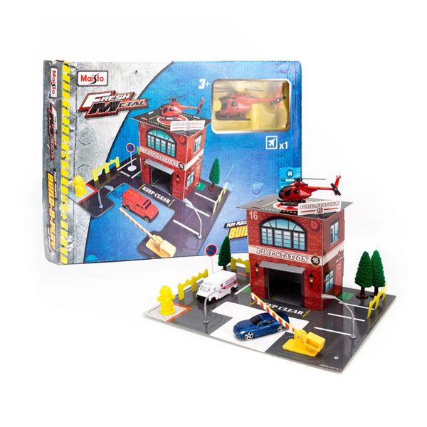 Bộ đồ chơi mô hình tòa nhà trụ sở cảnh sát 1/64