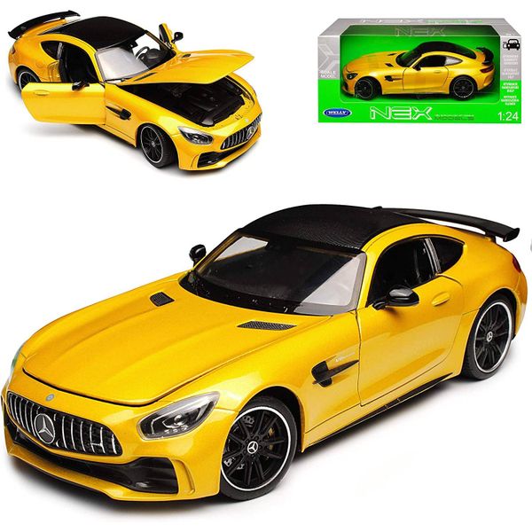 Mô hình xe Mercedes-AMG GTR 1:24 Welly- 24081W-Vàng-1