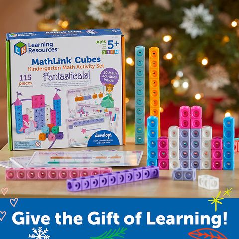  Đồ chơi toán học 5 tuổi Learning Resources MathLink Cubes Kindergarten Activity Set: Fantasticals! 