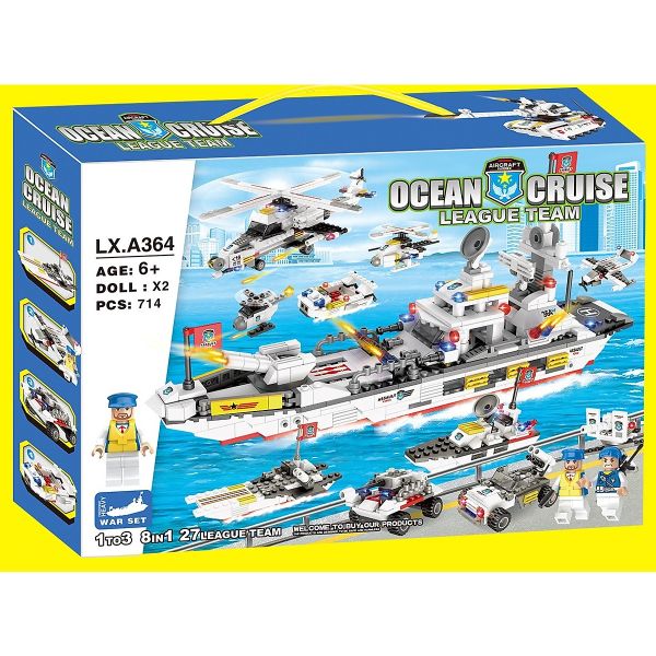 23win08 com Lắp Ráp Cảnh Sát Đặc Nhiệm 8 Trong 1 (714 mảnh)- LXA364 