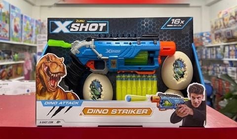  Bộ đồ chơi phóng thanh xốp mút Dino Attack X-Shot (4 quả trứng, 16 thanh mút) - 4860 