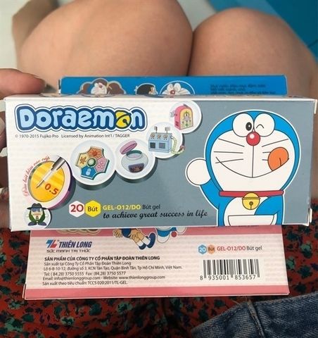  BÚT KIM TL DORAEMON GEL-012/DO MÀU ĐEN B88 HỘP20C 