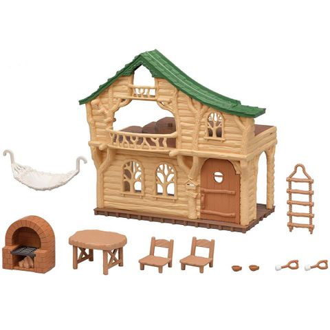  Sylvanian Families EP-62 Calico Critters Forest Log Cabin House 
