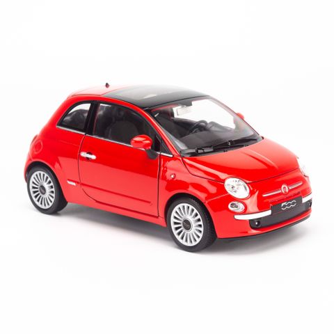  Mô hình xe Fiat 500 2007 1:24 Welly 22514W-Red 