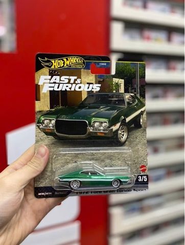  Mô hình xe HYP72 Hot Wheels Fast & Furious 1972 Ford Gran Torino Sport 