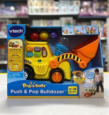  Đồ chơi xe ủi bóng VTech Pop-a-Balls Push and Pop Bulldozer 80-506000 