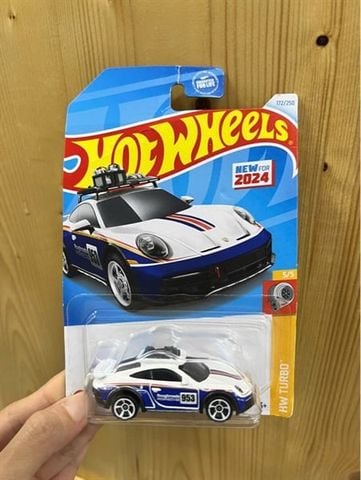  Xe mô hình HRY70 Hot Wheels Porsche 911 Rallye - White/Blue 