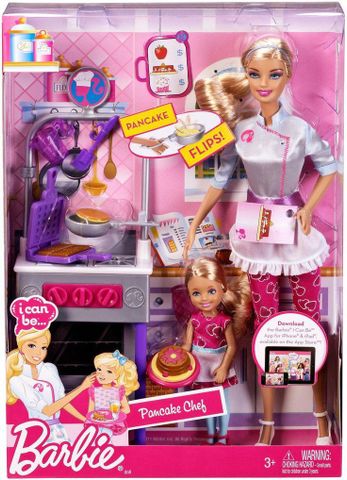  Chị em Barbie đầu bếp bánh kếp 