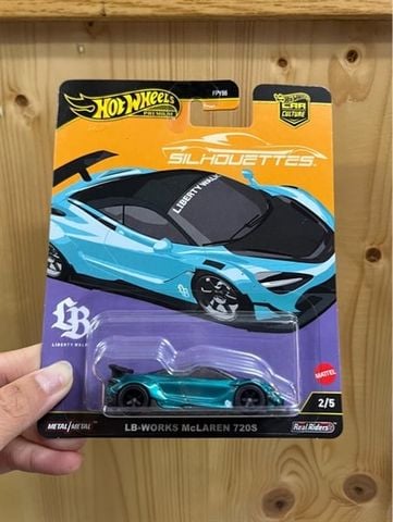 Xe mô hình Hot Wheels JBK47 Car Culture Silhouette Liberty Works McLaren 720S - Green 