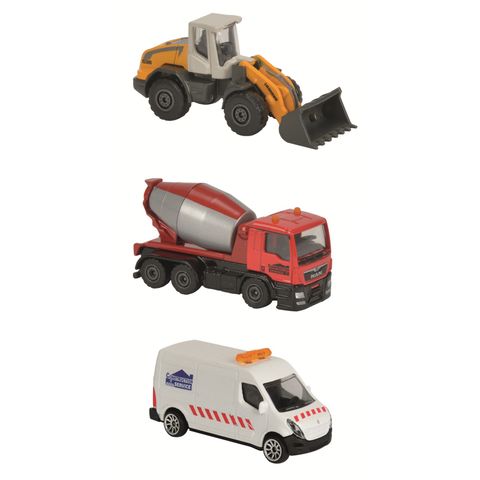  Bộ 3 Xe công trình Majorette Construction Set (2 mẫu) 