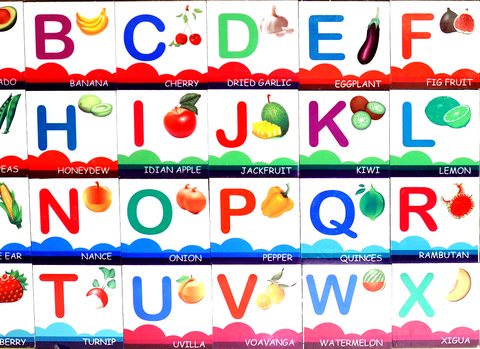 Bộ Alphabet chữ cái chủ đề hoa quả Poomko A03.2 