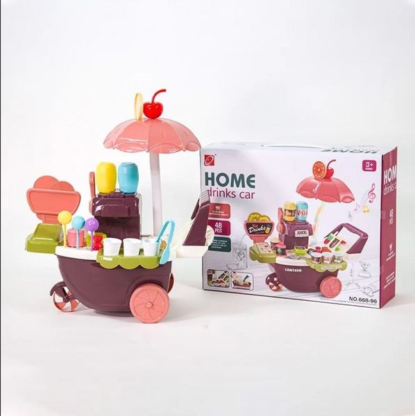 Bộ Đồ Chơi Xe Đẩy Bán Kem 48 Chi Tiết Đèn Nhạc 66896