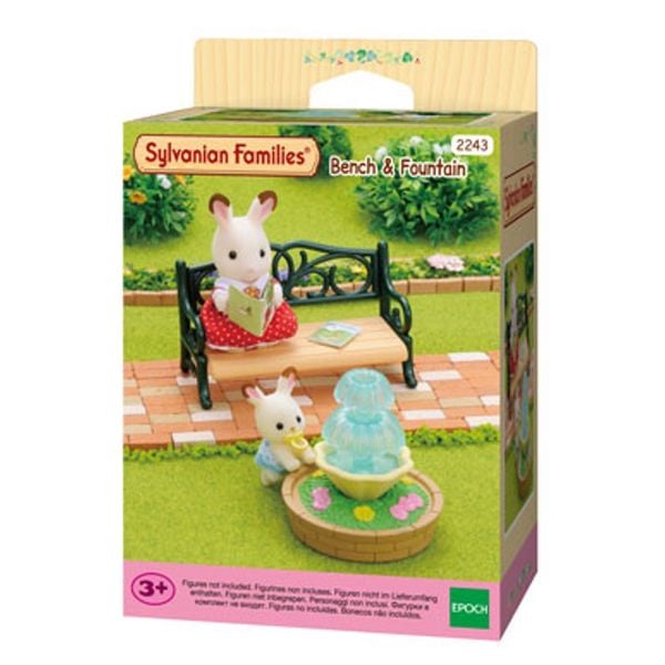 Bộ ghế và Bồn nước Công viên Bench and Fountain Sylvanian Families 2243