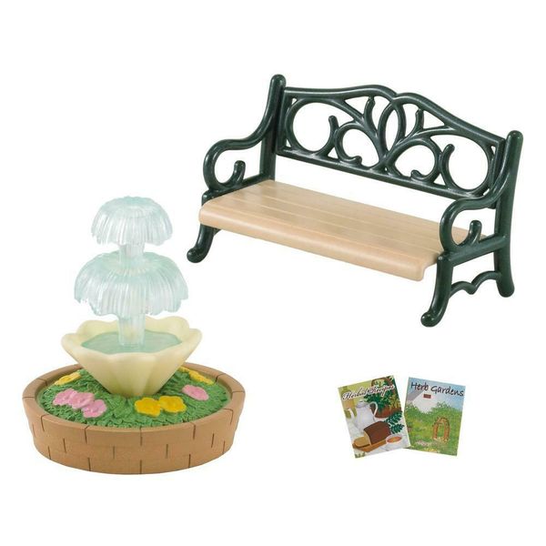 Bộ ghế và Bồn nước Công viên Bench and Fountain Sylvanian Families 2243