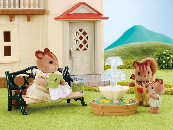 Bộ ghế và Bồn nước Công viên Bench and Fountain Sylvanian Families 2243