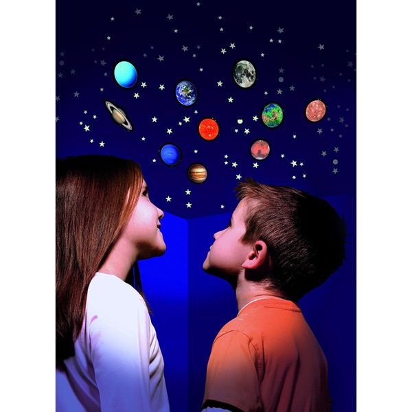 Bộ miếng dán vũ trụ 3D dán tường phát sáng B8101