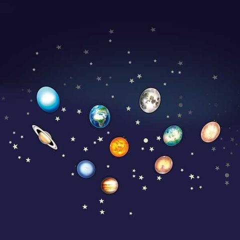  Bộ miếng dán vũ trụ 3D dán tường phát sáng B8101 