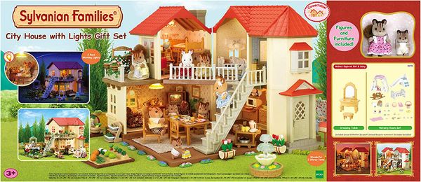 Bộ Quà tặng Nhà phố sáng đèn Set H Sylvanian Families 3645