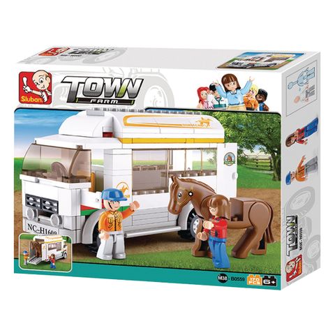  Bộ lắp ráp xe vận chuyển ngựa Sluban 