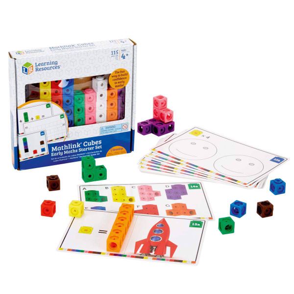  Learning Resources Early Math MathLink Cube Activity Set, Math Cubes, Early Math 
