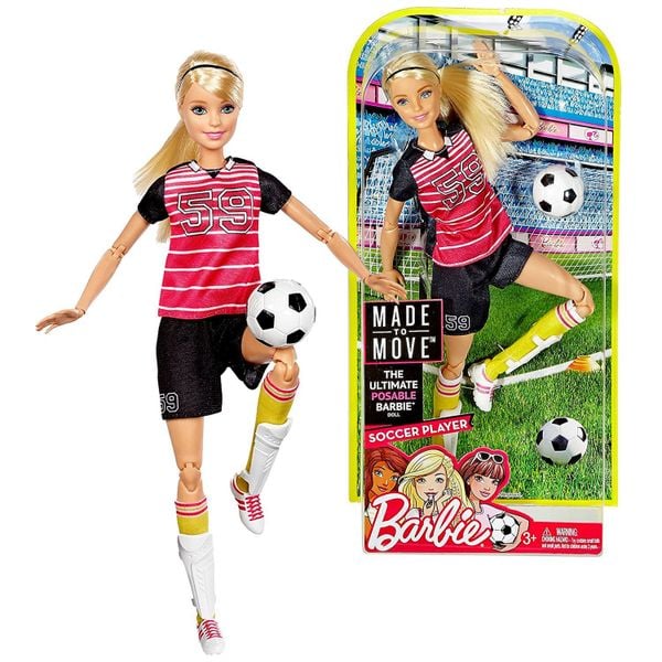 Búp bê thể thao Barbie Cầu thủ bóng đá mã DVF68