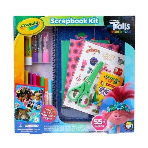  Crayola 55pc Trolls World Tour Scrapbook Kit 