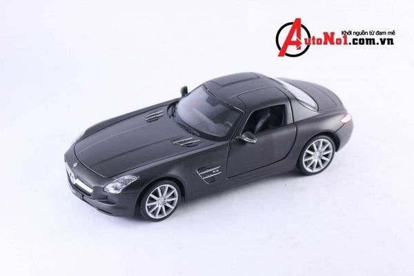  Mô hình xe Mercedes SLS 1:24 Welly-24025MA- Matteblack 