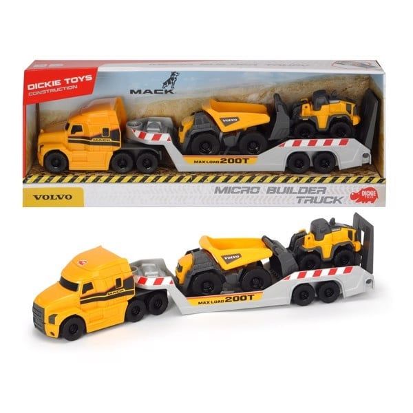  203725005 Bộ Đồ Chơi Xe Xây Dựng DICKIE TOYS Mack/Volvo Micro Builder Truck 