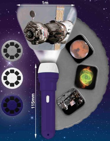  E2008 - Đèn pin flashlight Brainstorm chủ đề vũ trụ không gian 