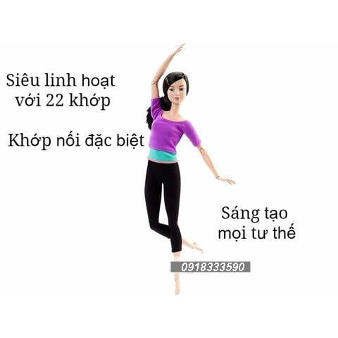  Đồ chơi Búp bê Barbie Yoga áo tím 