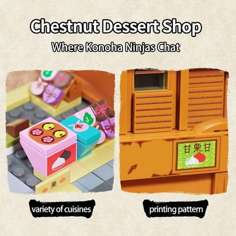  Đồ Chơi Lắp Ráp KEEPPLEY Naruto Chestnut Dessert Shop K20517 