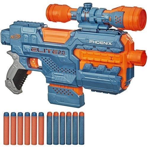  Nerf Elite 2.0 Phoenix CS-6 E9961 Motorized Blaster with 12 Official Darts 