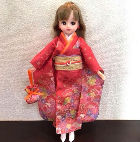  Búp bê LD-30 Licca-chan Doll Kimono Red Dress-up 