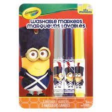  5852070000 Bo 3 but long Minions tay rua duoc: xam, tim, vang 