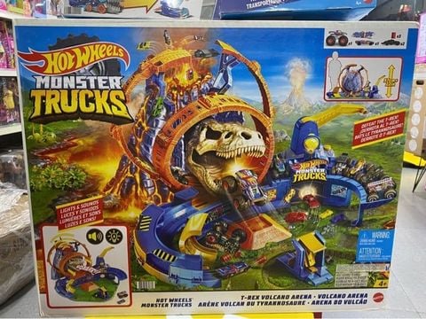  GYL14 Hot Wheels Monster Trucks T-Rex Volcano Playset 